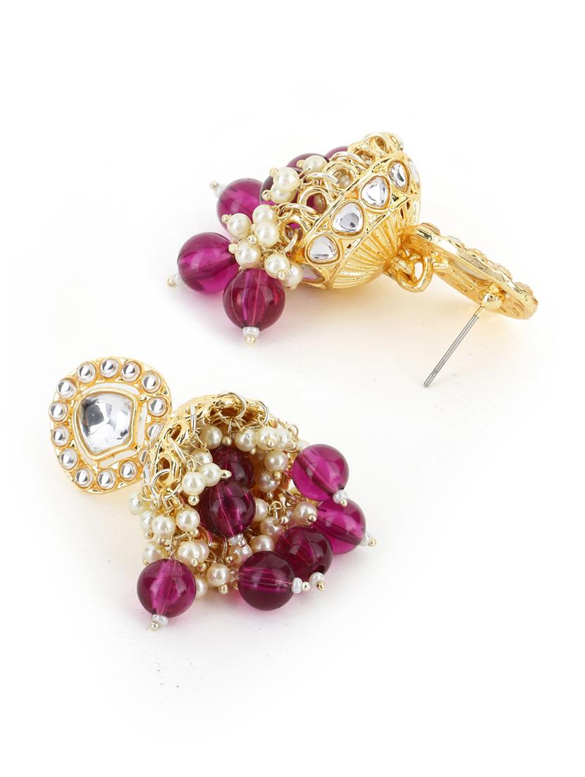 women gold plated jhumka - 21713745 - Standard Image - 2