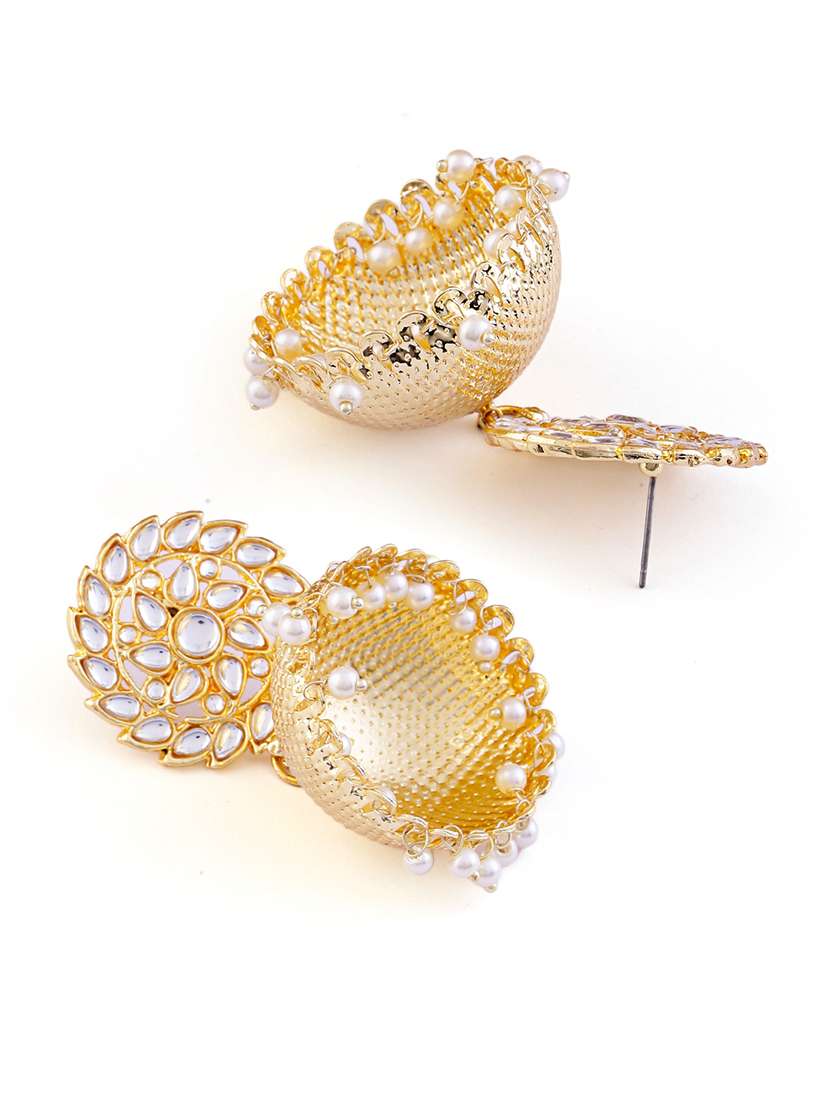 women gold plated jhumka  - 21713748 -  Standard Image - 2