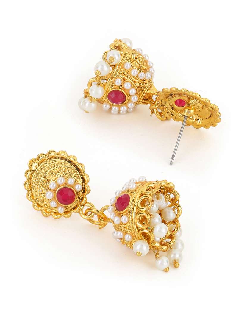 women gold plated jhumka  - 21713752 -  Standard Image - 2