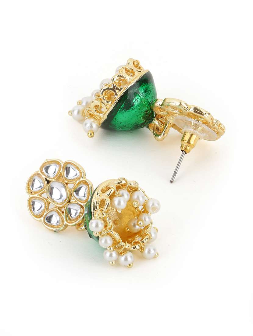 women gold plated jhumka  - 21713759 -  Standard Image - 2