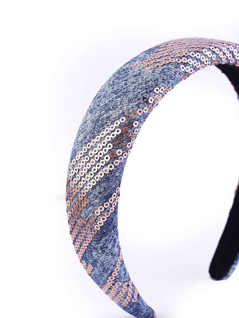 women denim blue embellished headband - 21713779 -  Standard Image - 2