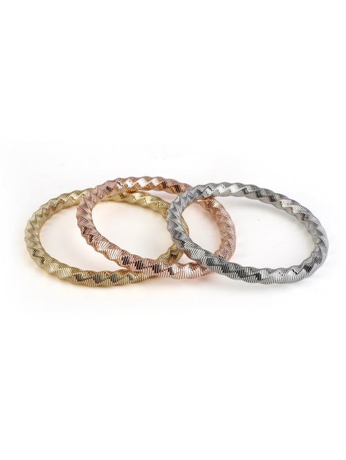 women pack of 3 gold plated bangle - 21713818 -  Standard Image - 0