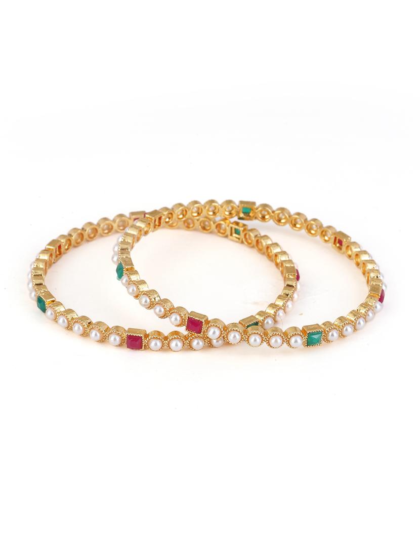 women alloy gold-plated bangle set  (pack of 2) - 21713823 -  Zoom Image - 0