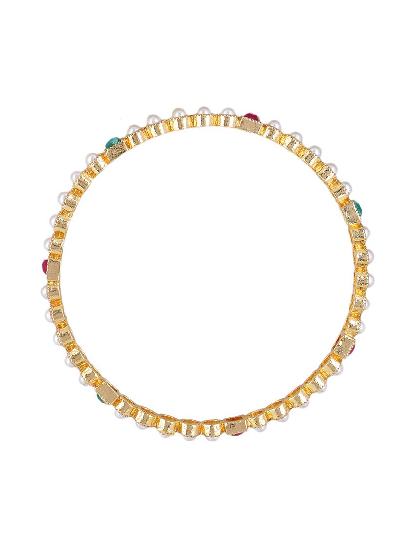 women alloy gold-plated bangle set (pack of 2) - 21713823 - Standard Image - 2