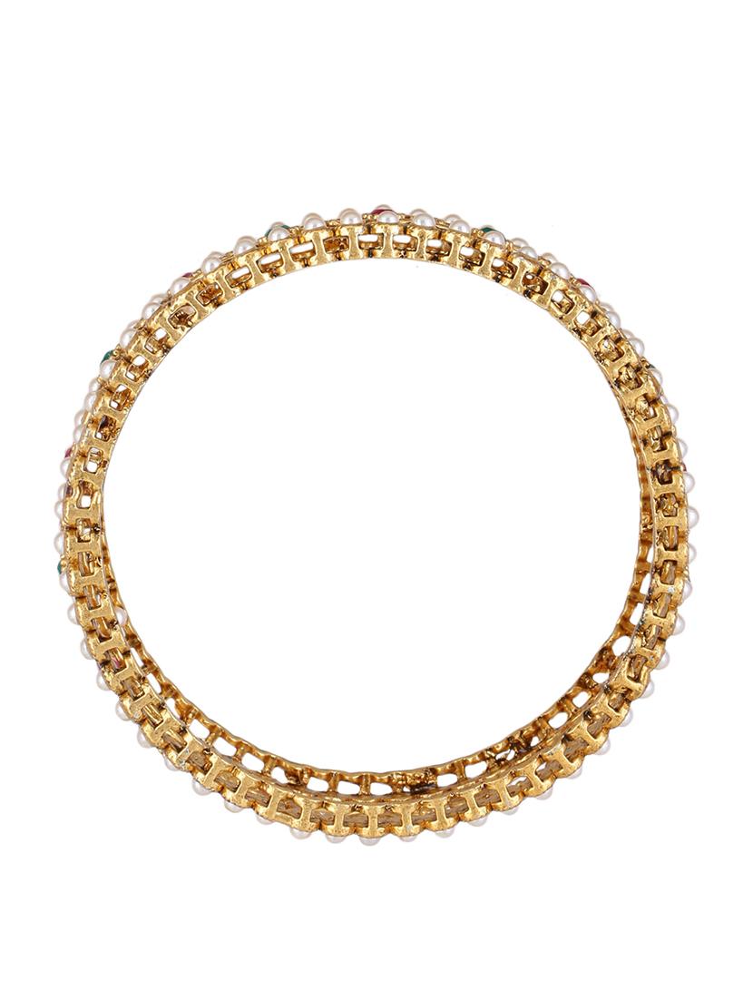 women alloy gold-plated bangle set (pack of 2) - 21713826 - Standard Image - 2