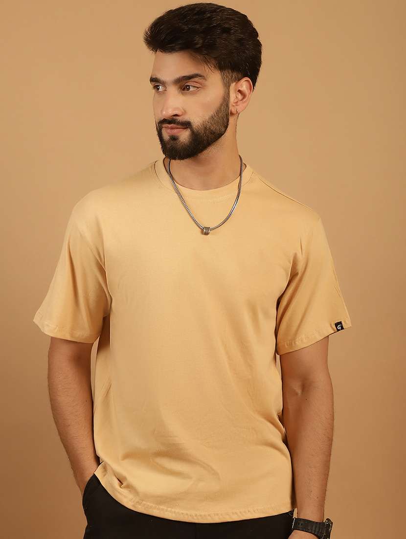 men short sleeves plain t-shirt