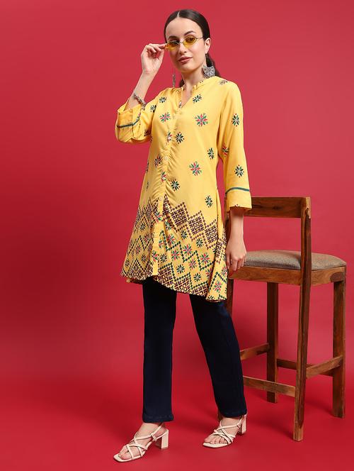 women printed straight kurti - 21714323 -  Standard Image - 0