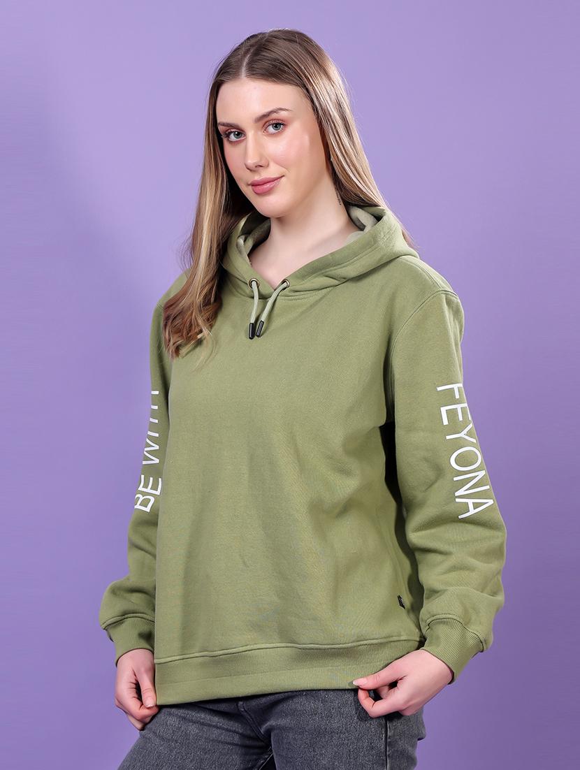 women printed hooded sweatshirt - 21715236 - Standard Image - 2
