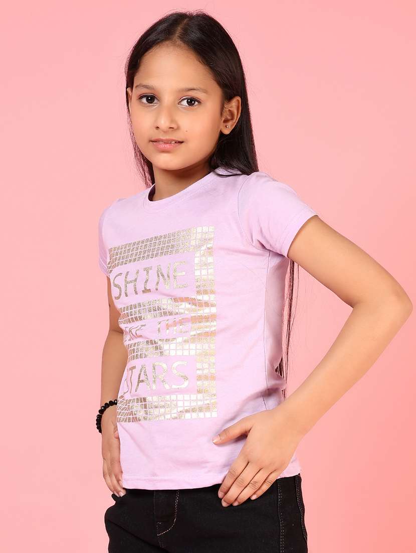 girls printed round neck short sleeves tee - 21715393 -  Standard Image - 2