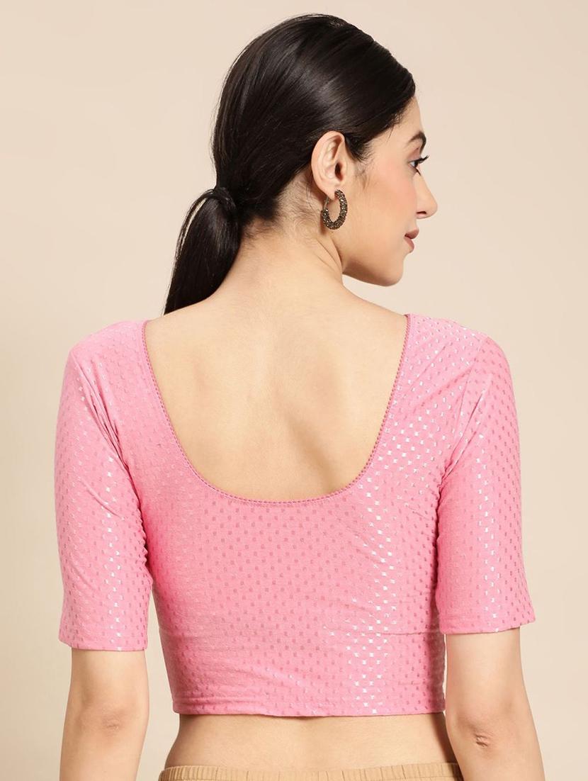 women pink solid blouse - 21715629 - Standard Image - 2