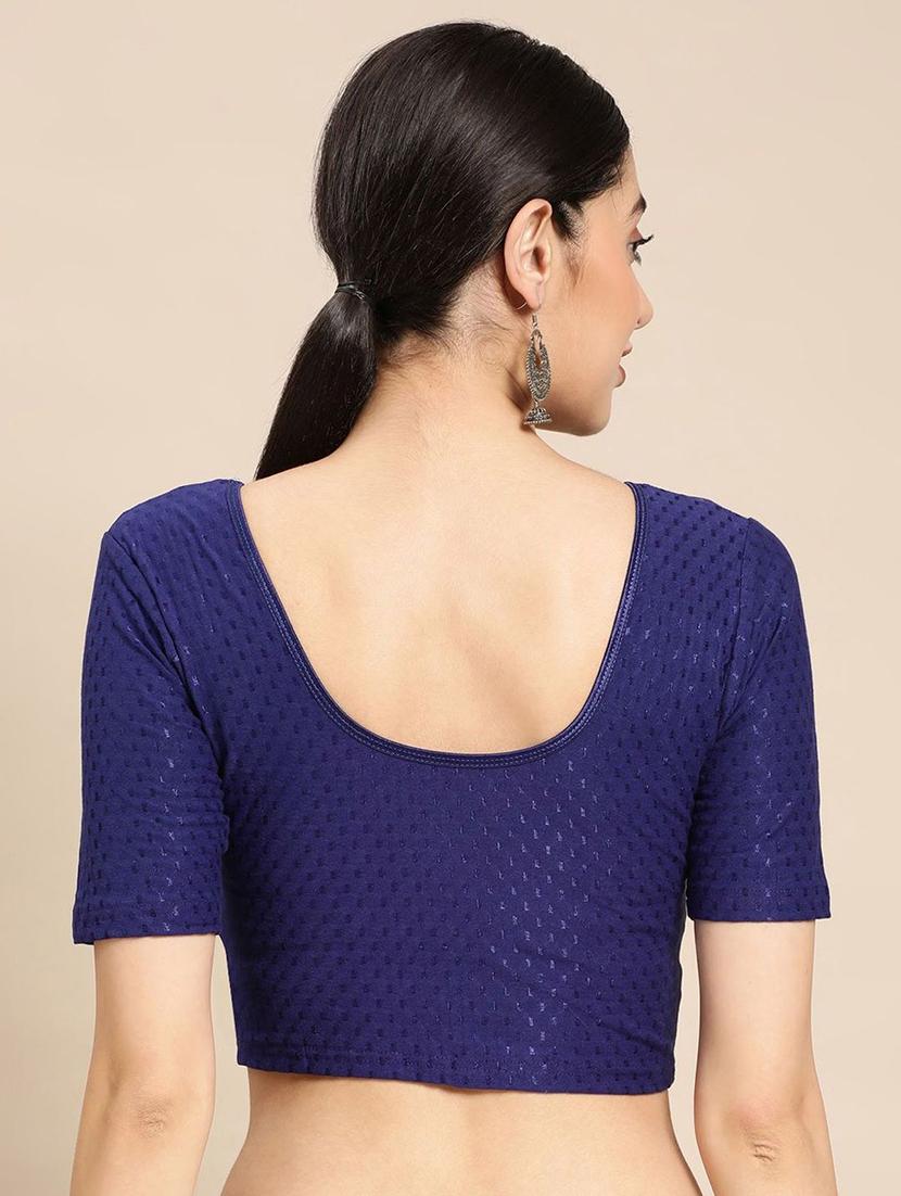 women self design short sleeve stitched blouse - 21715631 - Standard Image - 2