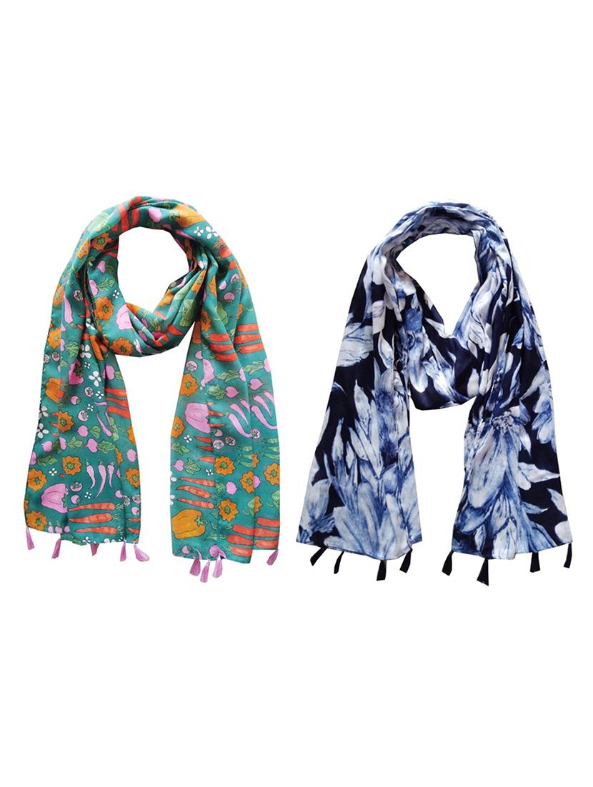 women pack of 2 floral printed scarf - 21715655 - Zoom Image - 0