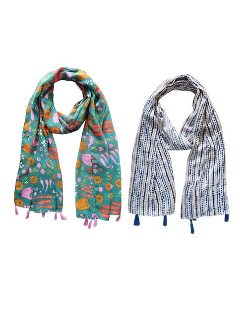 women pack of 2 printed scarfs - 21715704 - Standard Image - 0