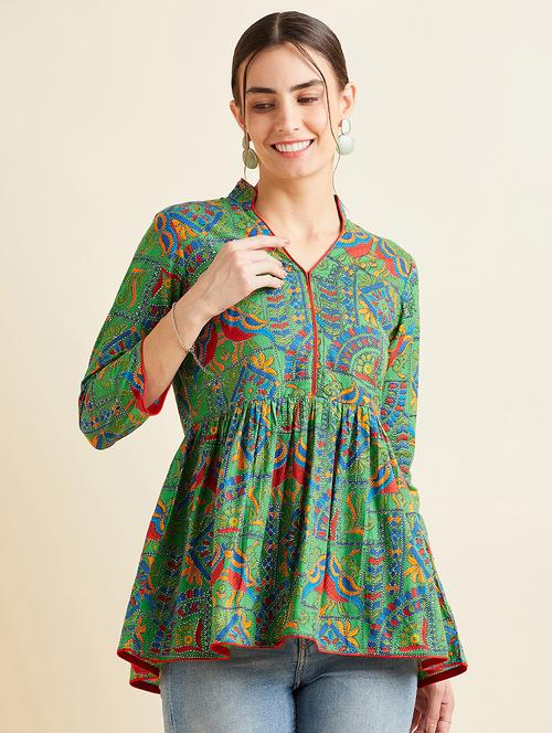 women printed a-line kurti - 21715865 -  Standard Image - 0