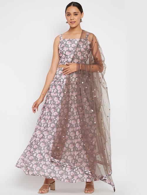 women floral printed stitched lehenga choli with dupatta - 21715874 - Standard Image - 0