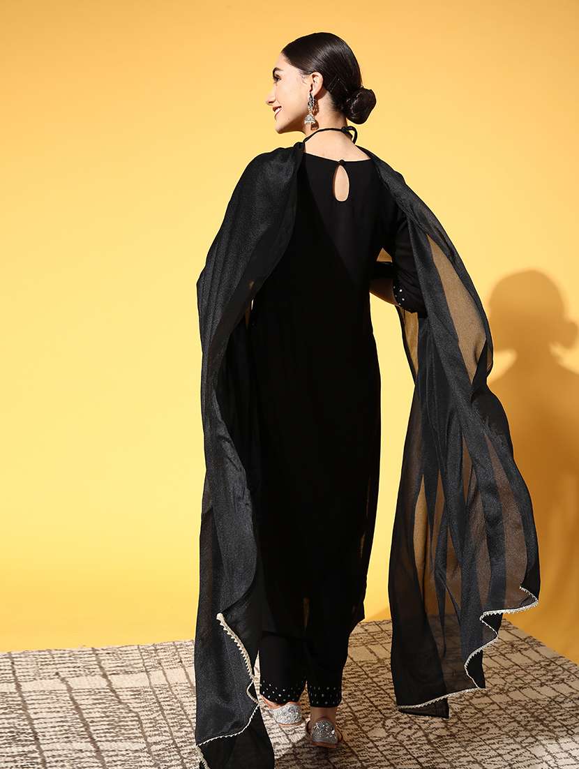 women three quarter sleeve kurta pant with dupatta set  - 21715958 -  Standard Image - 2