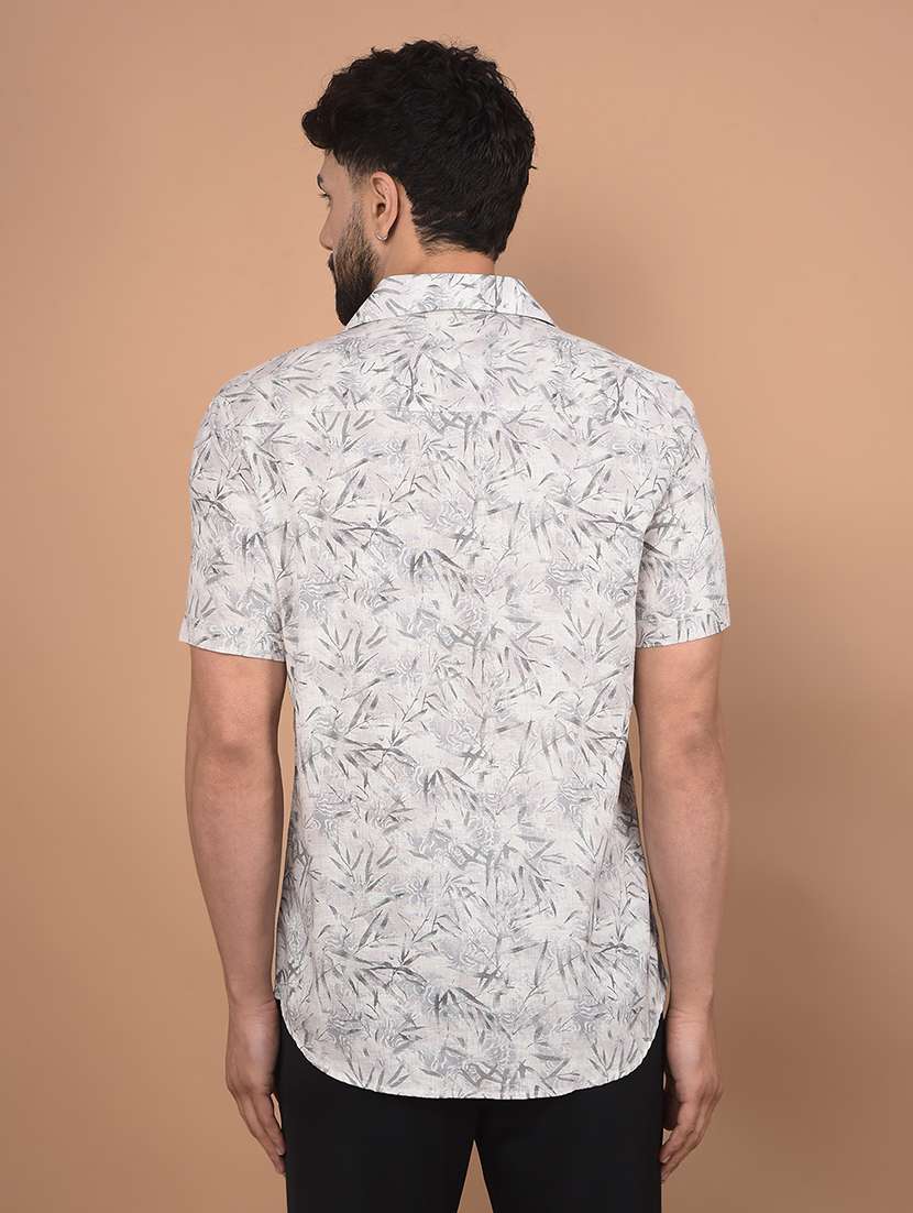 men short sleeves printed casual shirt - 21716250 -  Standard Image - 2