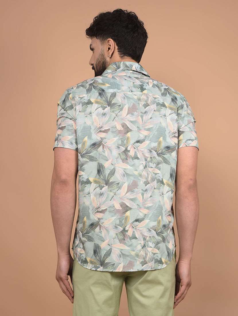 men short sleeves printed casual shirt - 21716258 -  Standard Image - 2