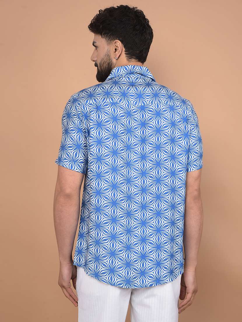 men short sleeves printed casual shirt - 21716261 -  Standard Image - 2