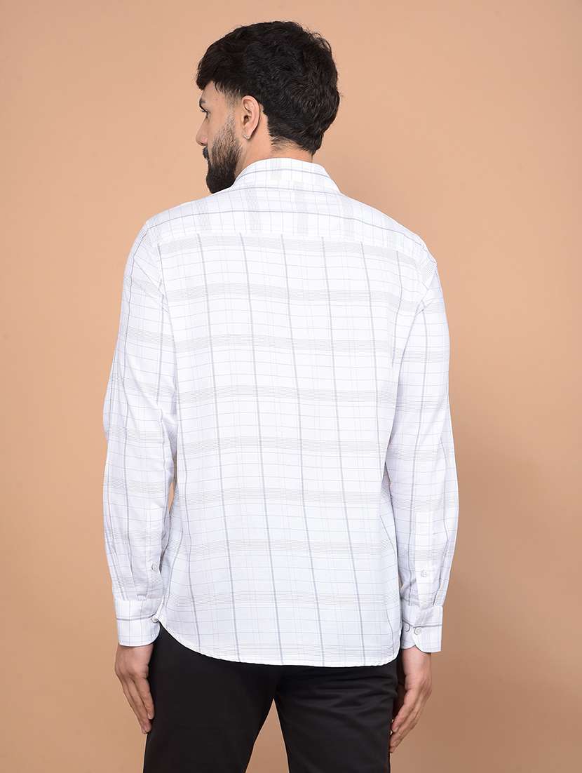 men long sleeves checkered casual shirt - 21716296 -  Standard Image - 2