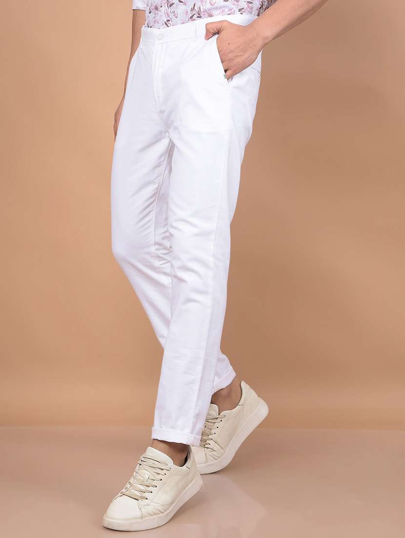 men mid rise solid chinos - 21716348 -  Standard Image - 2