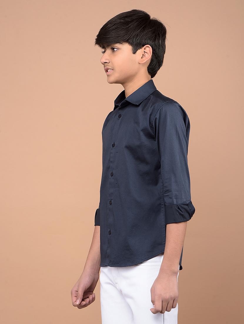 boys long sleeves solid shirt - 21716460 - Standard Image - 2