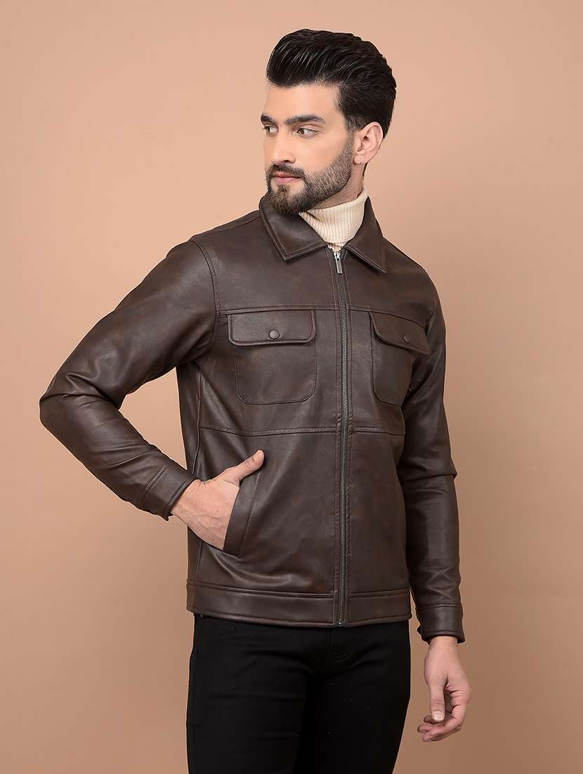 men long sleeves casual jacket - 21716511 -  Zoom Image - 0