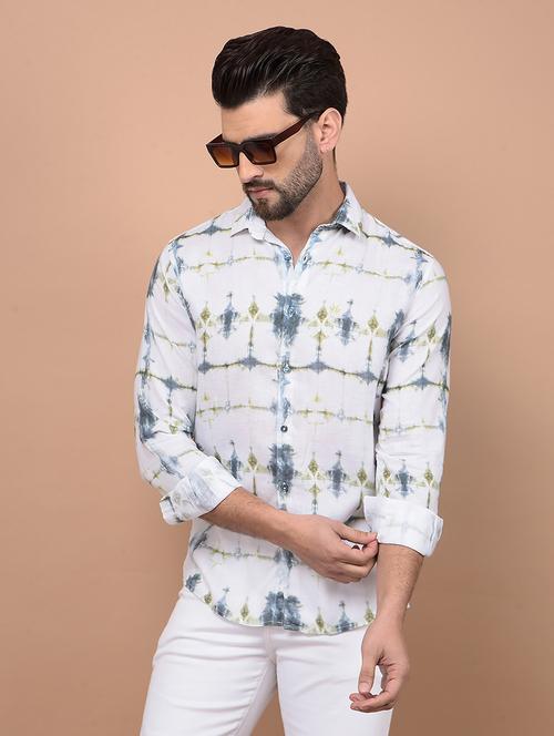 men long sleeves printed casual shirt - 21716530 -  Standard Image - 0