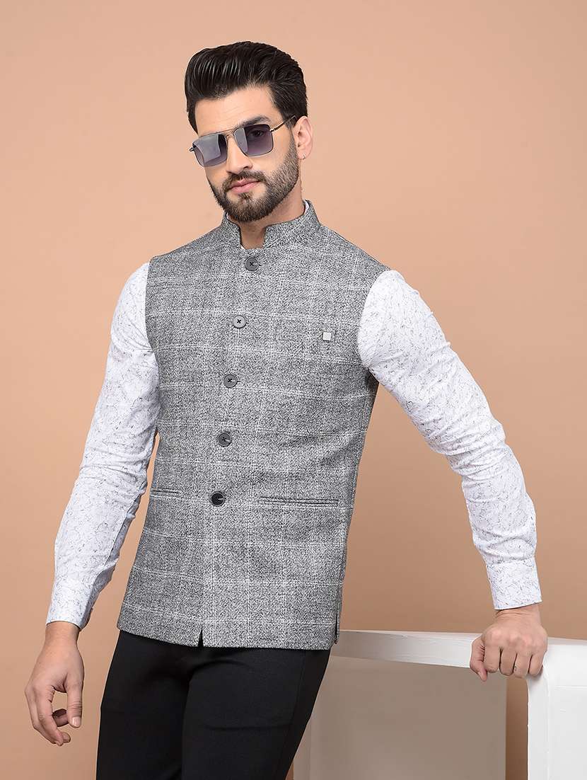 men checkered waist coat - 21716558 -  Standard Image - 2