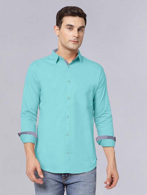 men long sleeves solid casual shirt - 21716608 - Standard Image - 0