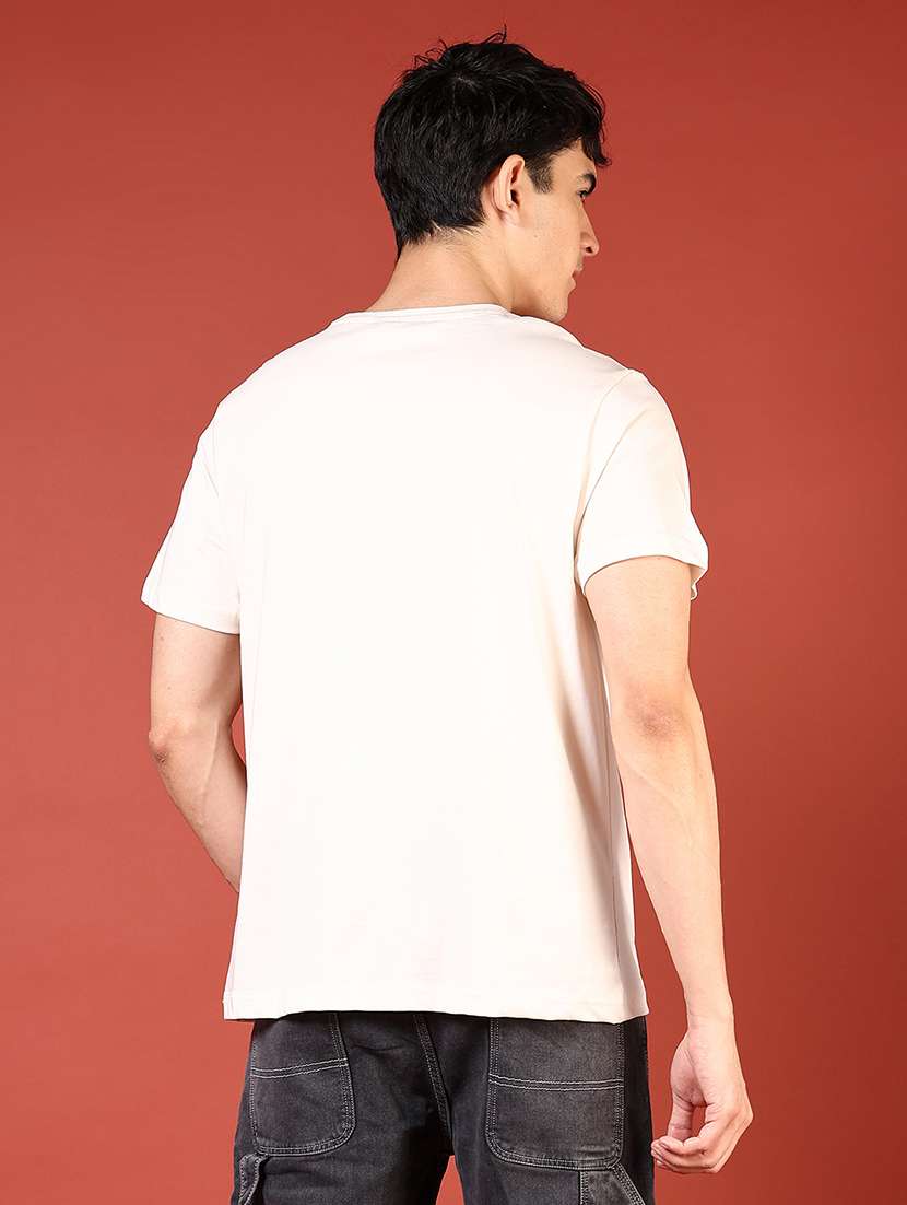 men front print round neck regular fit t-shirt - 21716662 -  Standard Image - 2