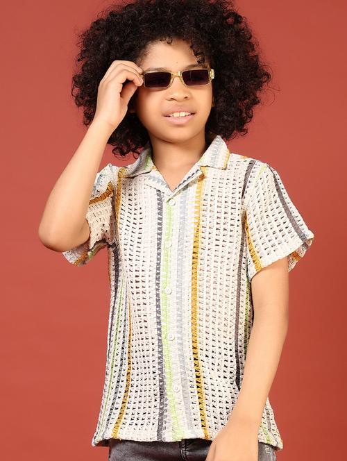 boys self desiged cuban collred shirt - 21716687 -  Standard Image - 0