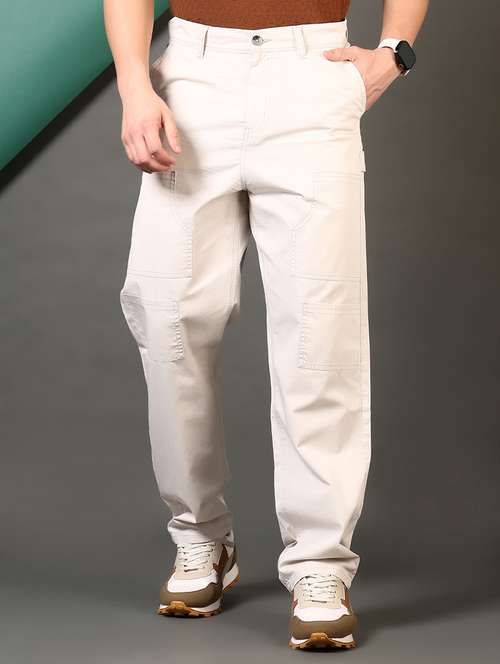 men solid mid rise relaxed fit chinos  - 21716730 -  Standard Image - 0