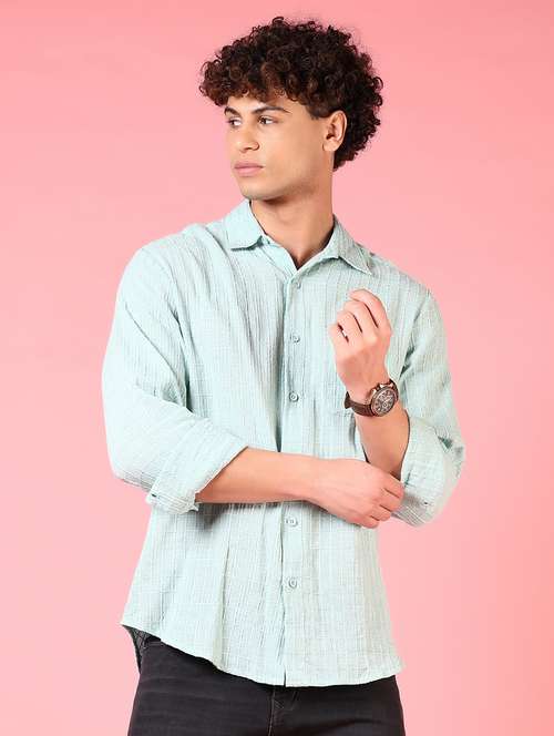 men self designed collared casual shirt - 21716738 -  Standard Image - 0