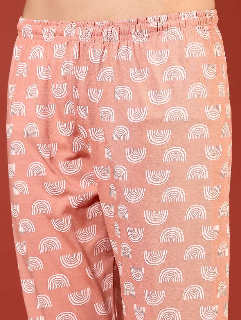 women printed low rise loungewear pajamas - 21716771 -  Standard Image - 2