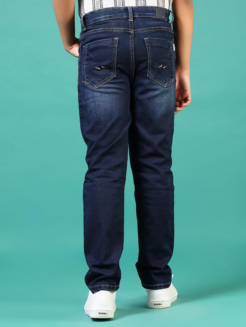 boys washed mid rise straight fit jeans - 21716777 - Standard Image - 2