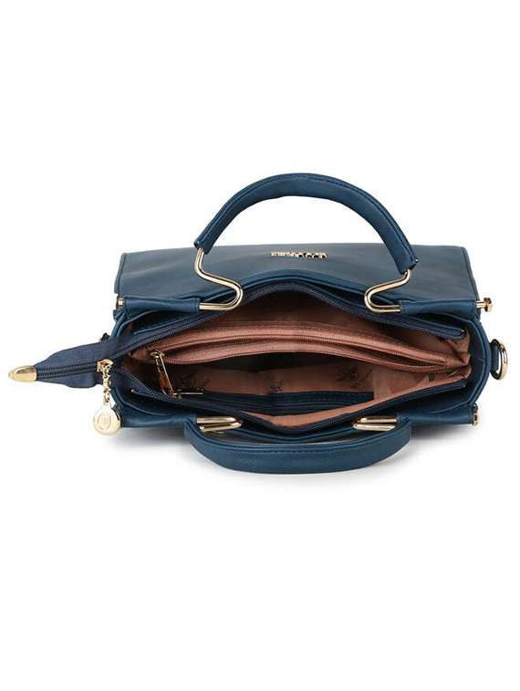 women navy blue solid regular handbag - 21717078 - Standard Image - 2