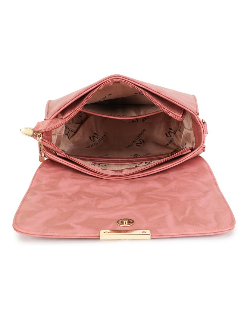 women pink structured sling bag - 21717088 - Standard Image - 2