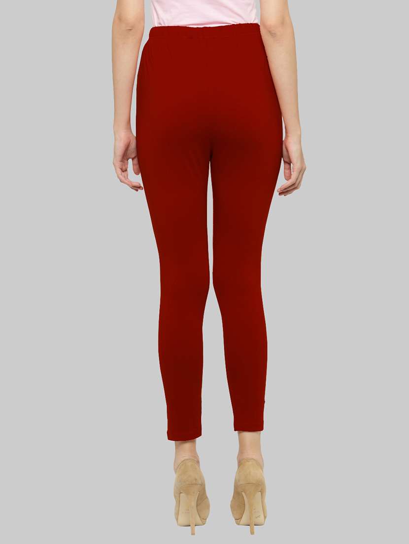 women solid ankle lenght legging - 21717294 -  Standard Image - 2