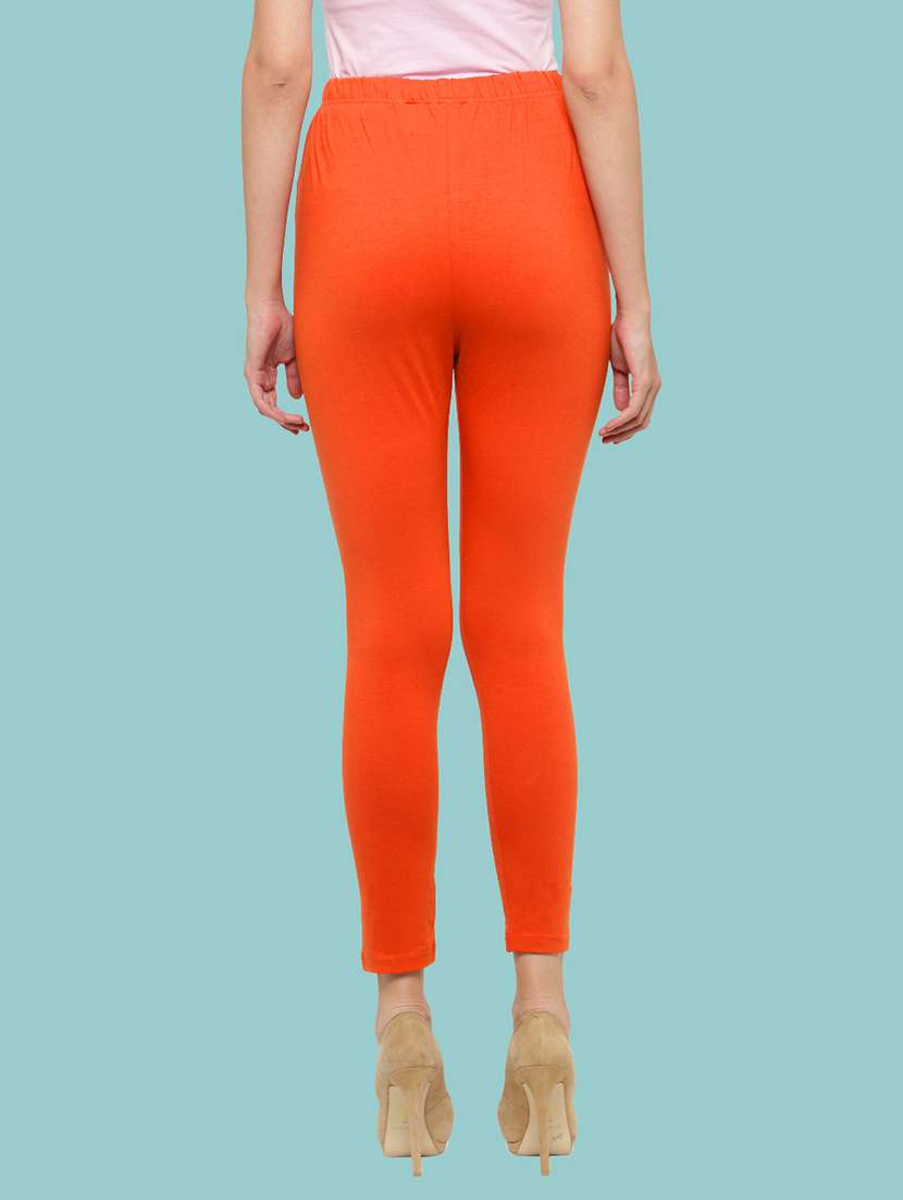 women solid ankle lenght legging - 21717301 -  Standard Image - 2