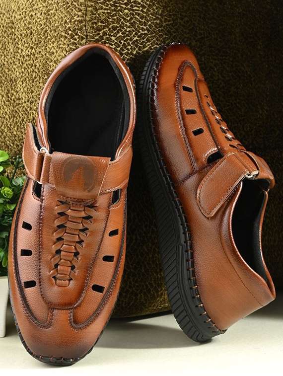 men tan fisherman sandal