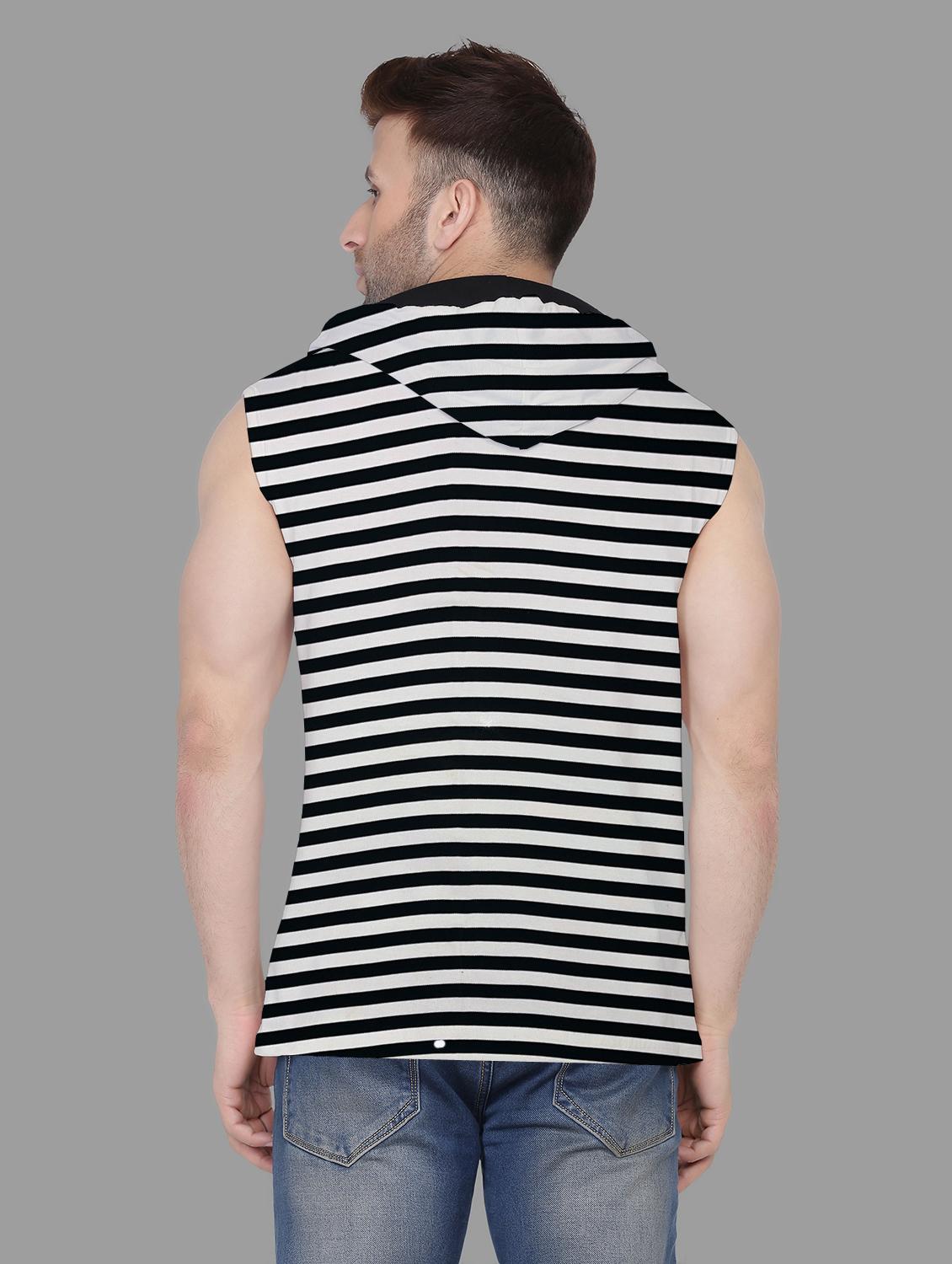 men sleeveless striped t-shirt - 21717450 - Standard Image - 2