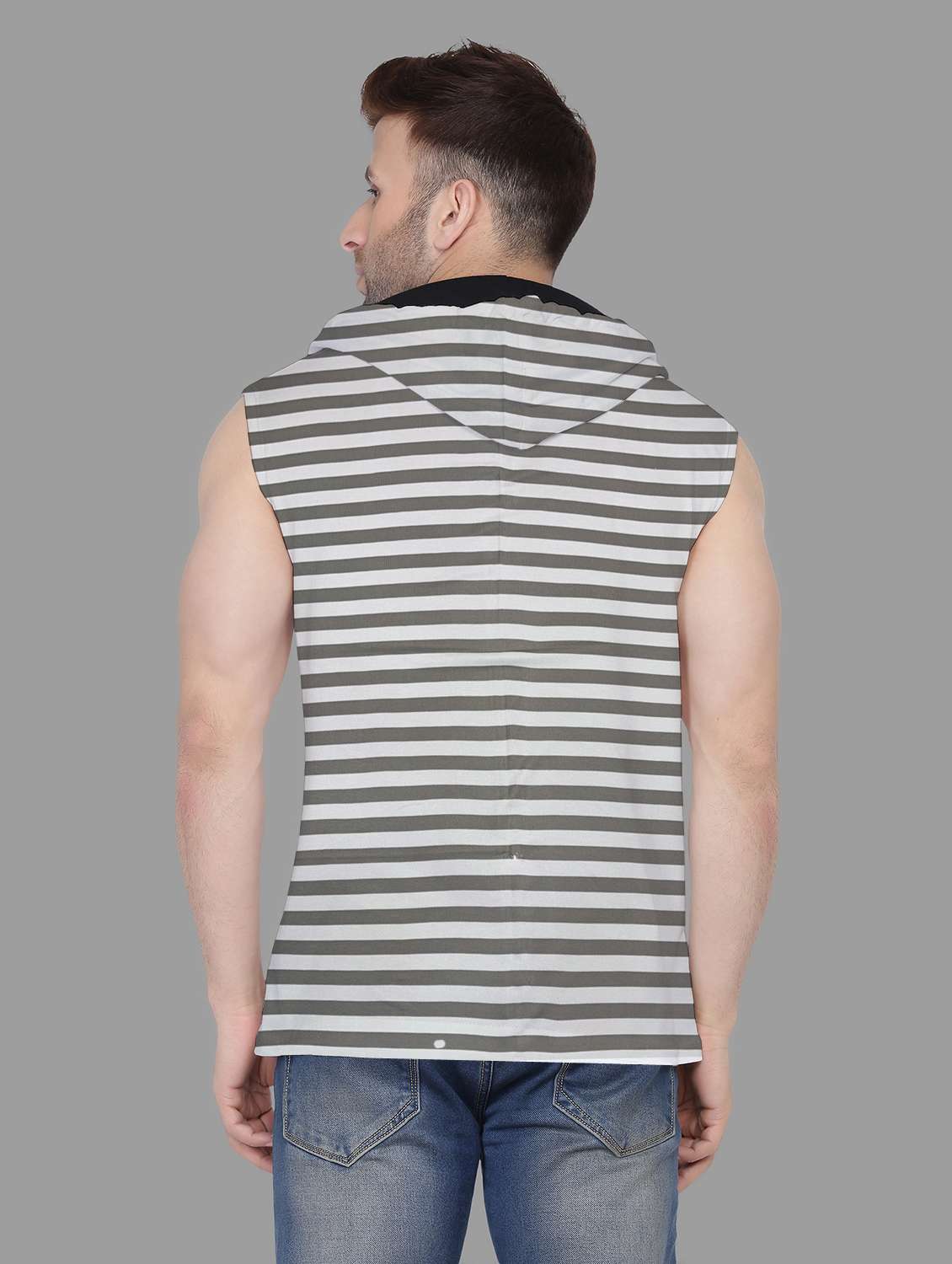 men sleeveless striped t-shirt - 21717453 -  Standard Image - 2