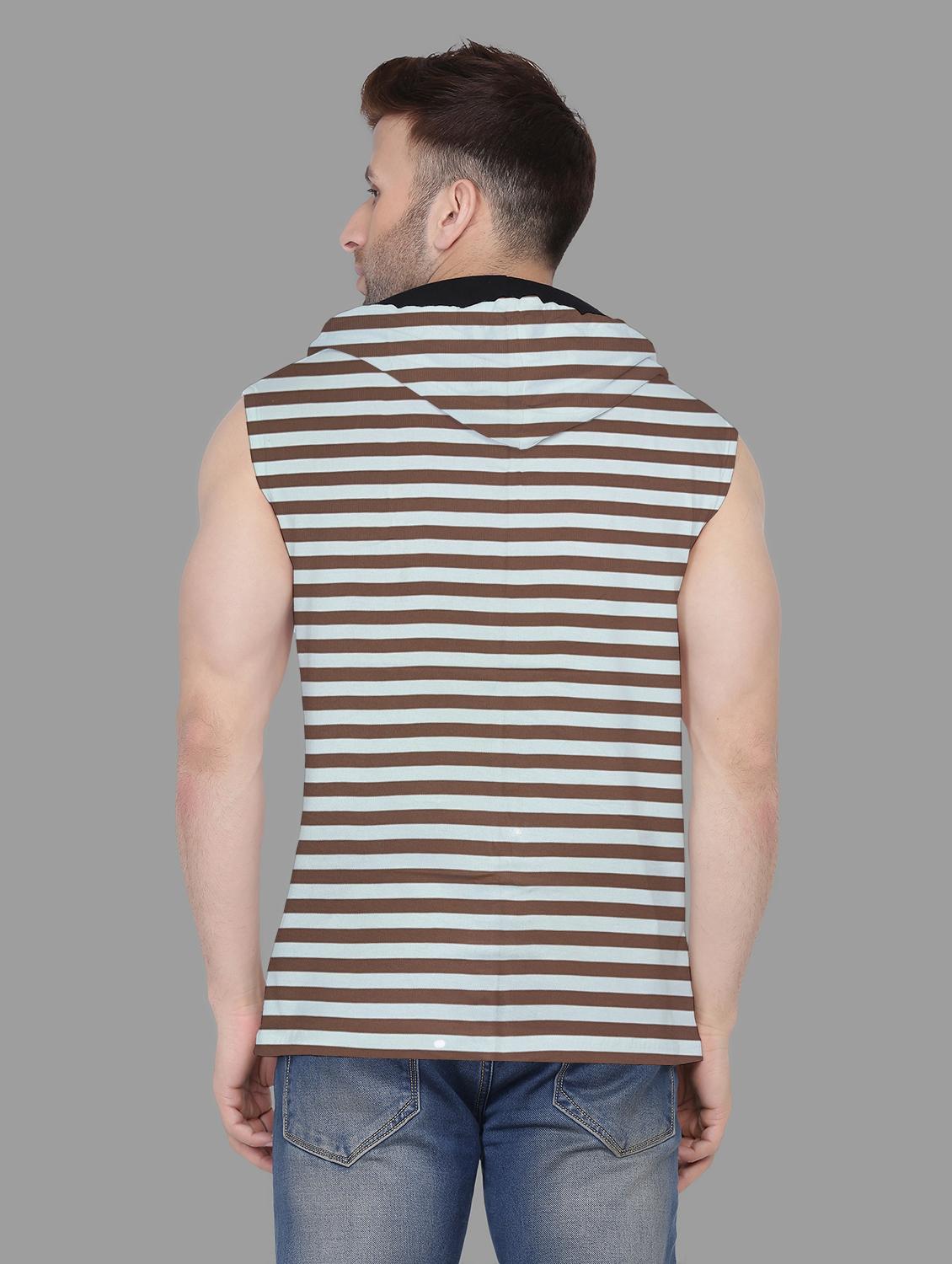 men sleeveless striped t-shirt - 21717454 - Standard Image - 2