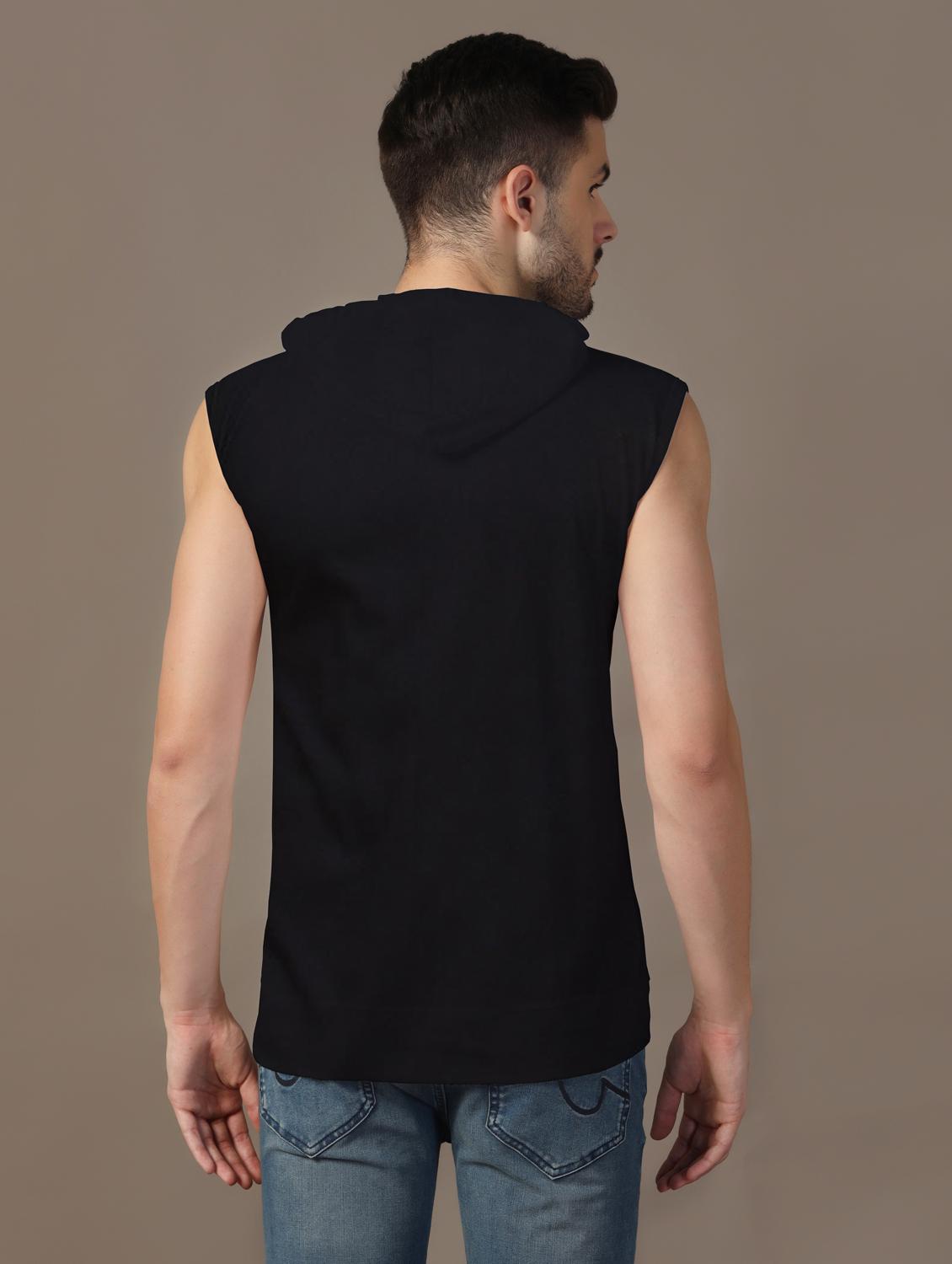men sleeveless plain t-shirt - 21717475 - Standard Image - 2