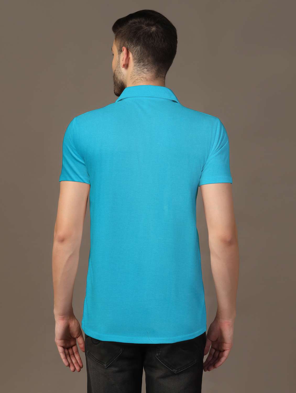 men short sleeves plain polo t-shirt - 21717520 -  Standard Image - 2