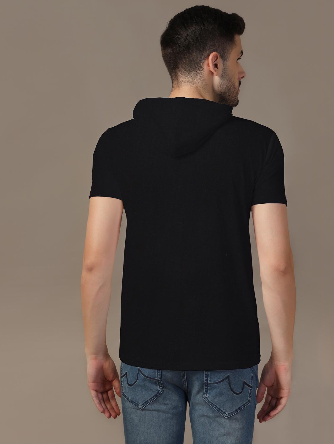 men slim fit short sleeve hooded shirt - 21717535 - Standard Image - 2