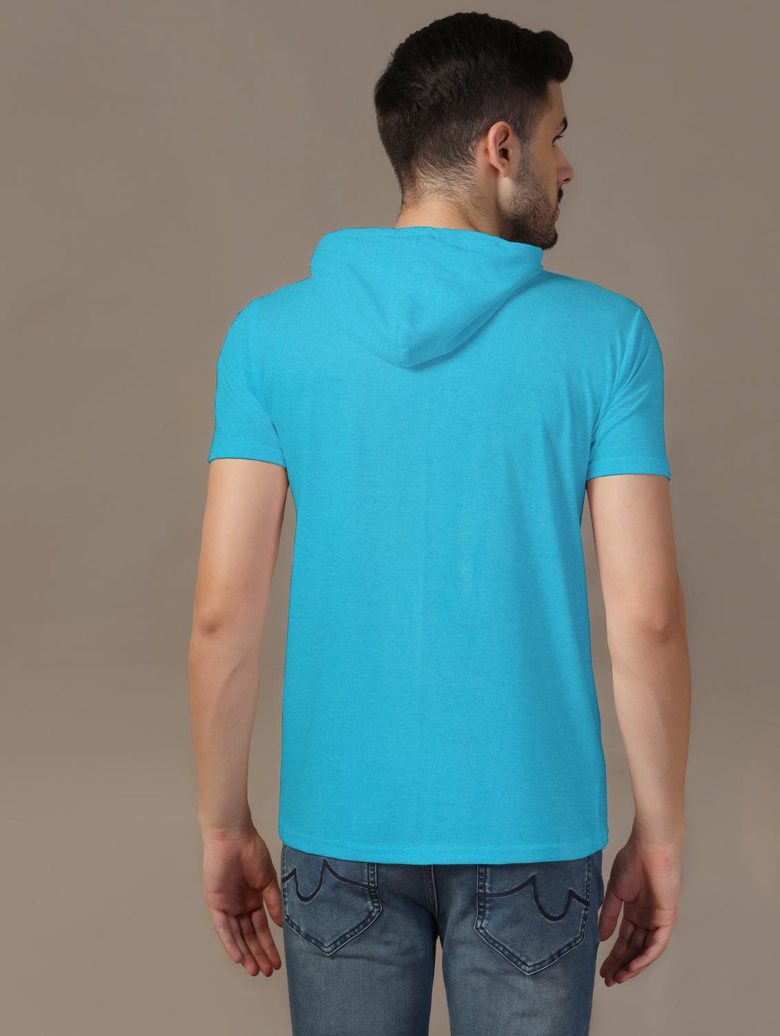 men slim fit short sleeve hooded shirt - 21717540 - Standard Image - 2