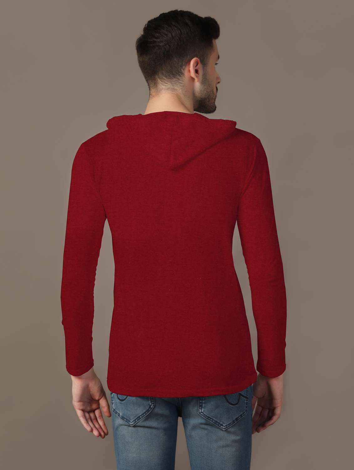 men hooded plain t-shirt - 21717557 -  Standard Image - 2