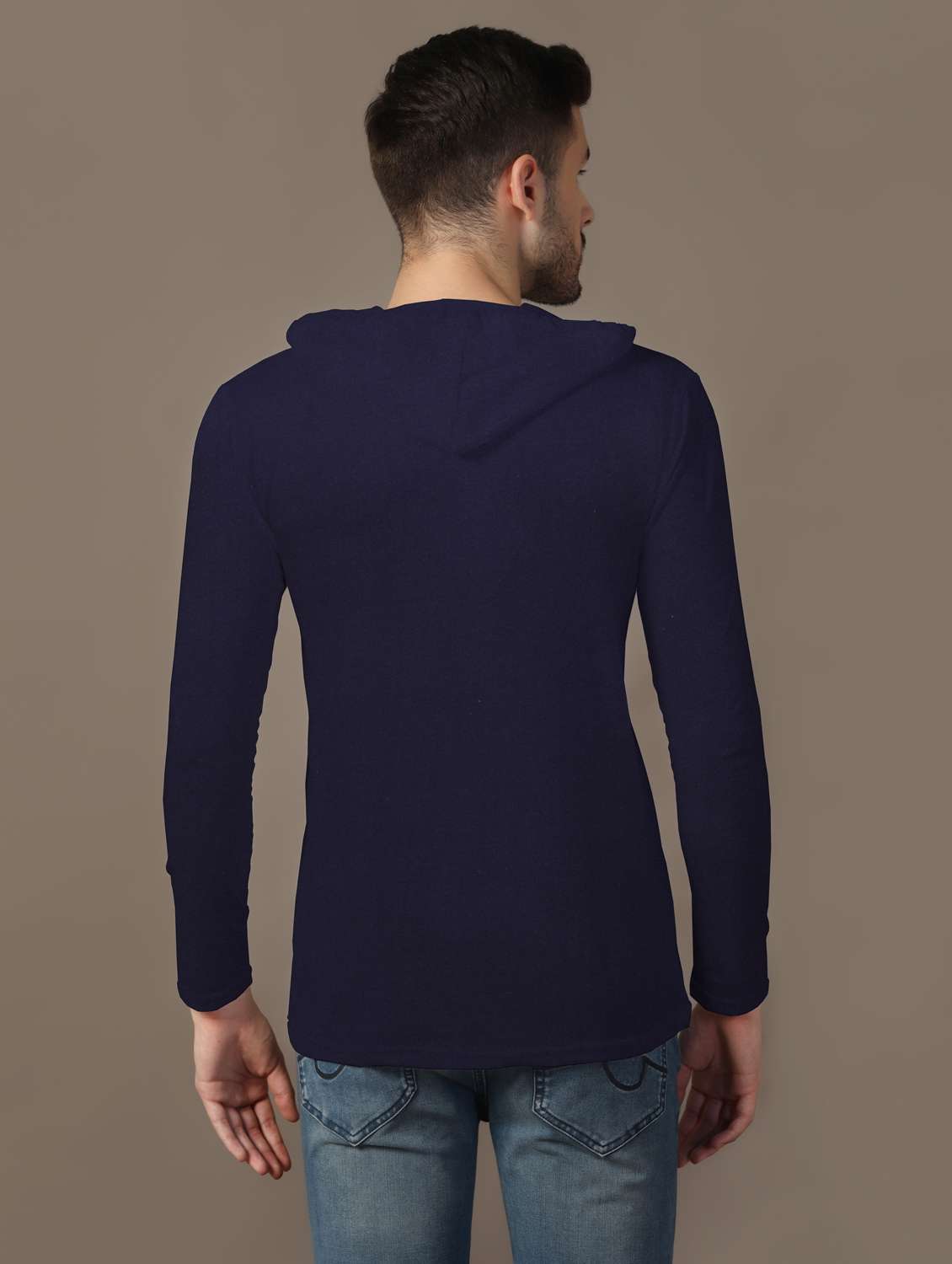 men hooded plain t-shirt - 21717559 -  Standard Image - 2